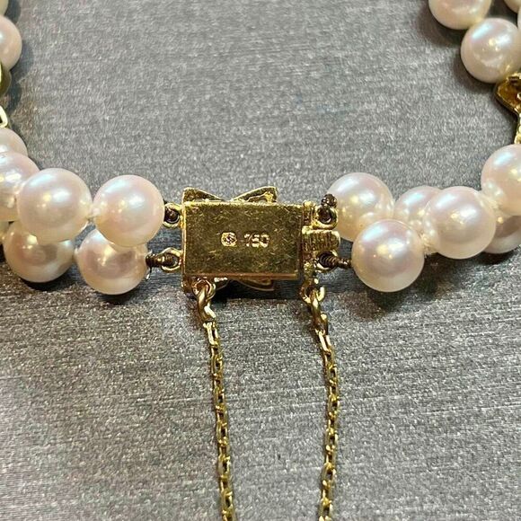Mikimoto Estate Akoya Pearl Bracelet 18k Gold 5.1 mm Certified $4,950 210634 - Picture 4 of 9